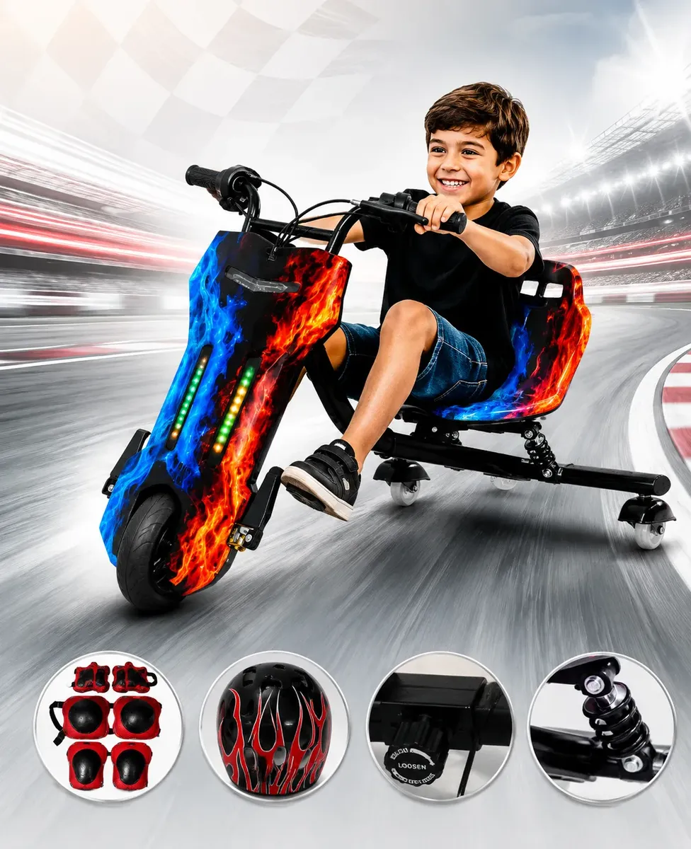 Triciclo Elétrico Drift Grande 350 W 36 V Suporta 90 kg + Brinde — foto 2